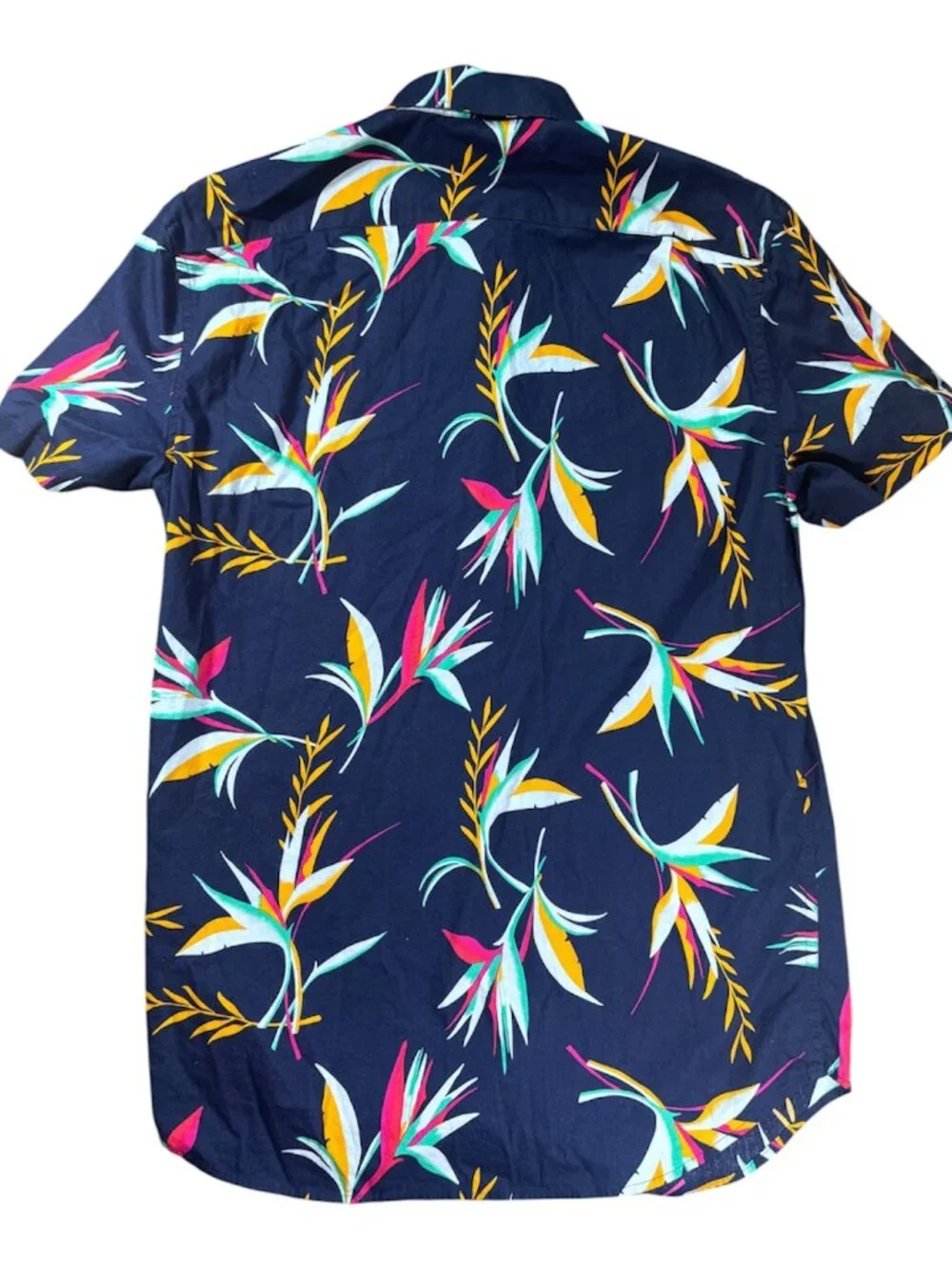 J.Crew Flex Slim Fit Hawaiian Shirt Men’s Small Multicolor Washed Cotton